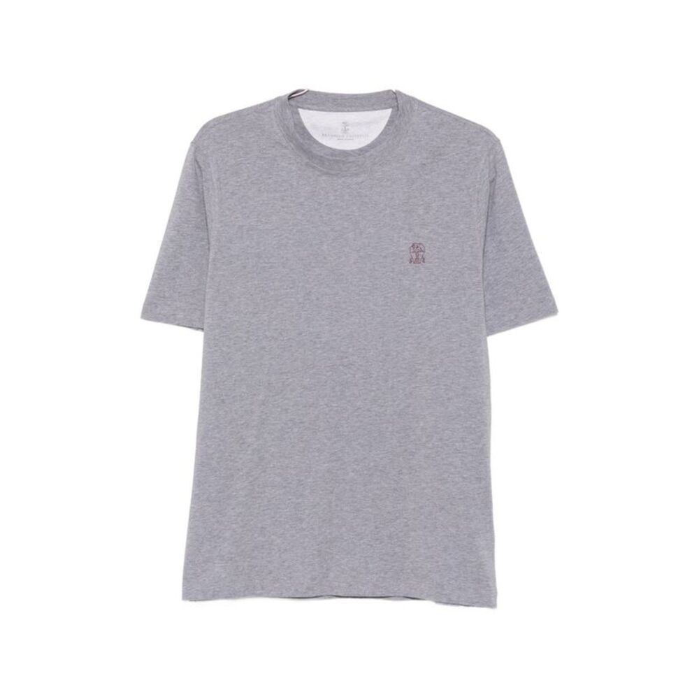Brunello Cucinelli Men Logo Cotton T-Shirt